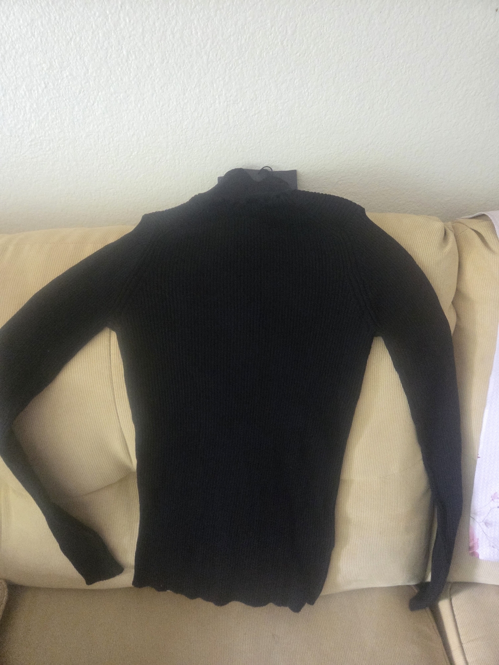 Prada Black Ribbed Turtleneck Sweater